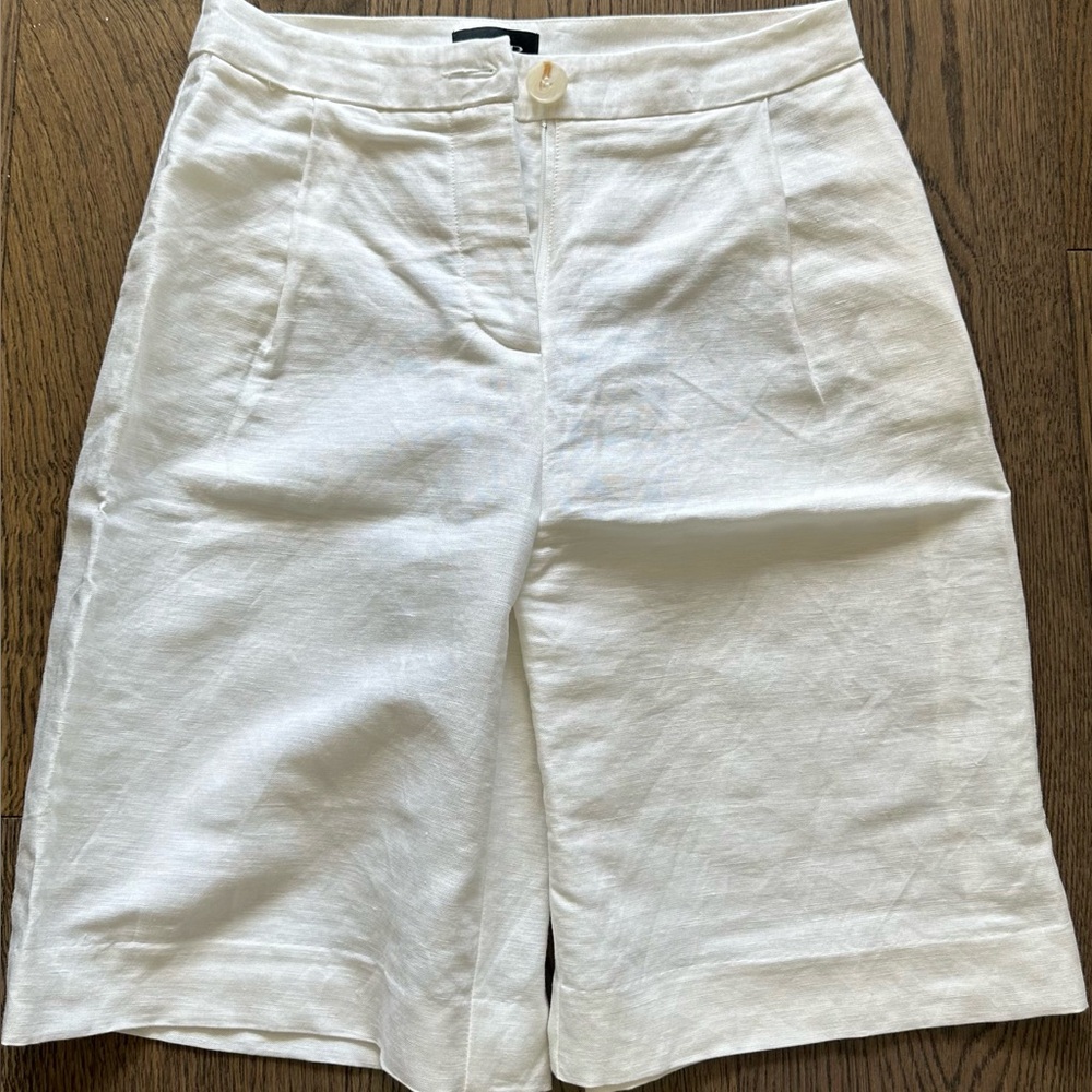 Sand Copenhagen Linen Blend White Shorts - Size 34